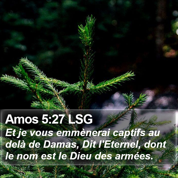 Amos 5:27 LSG Bible Study