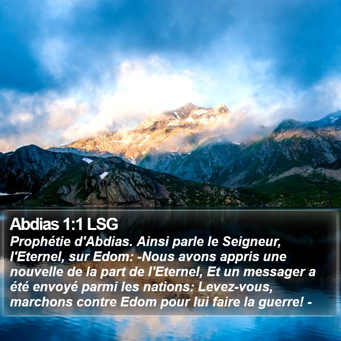 Abdias 1:1 LSG Bible Study