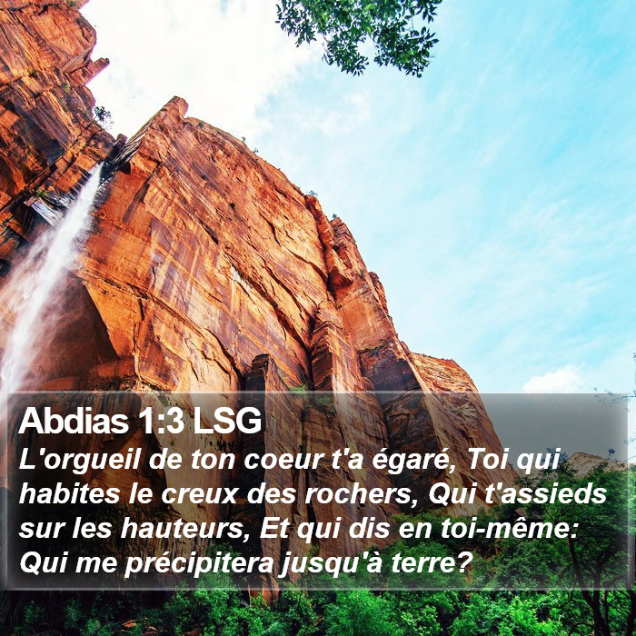 Abdias 1:3 LSG Bible Study