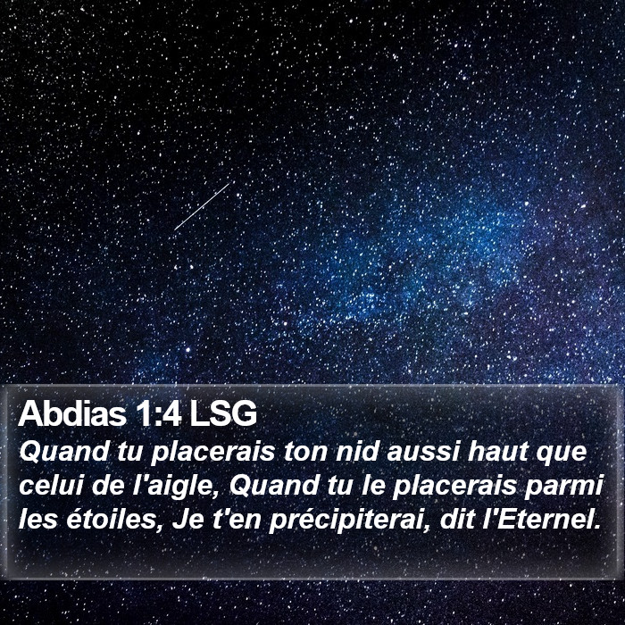 Abdias 1:4 LSG Bible Study