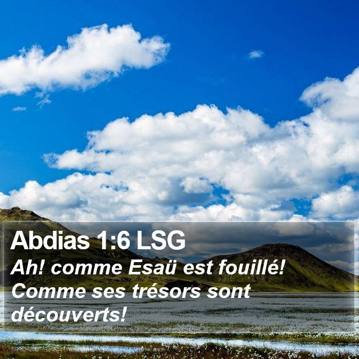 Abdias 1:6 LSG Bible Study