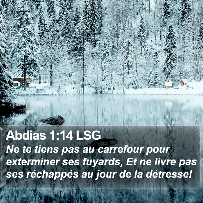 Abdias 1:14 LSG Bible Study