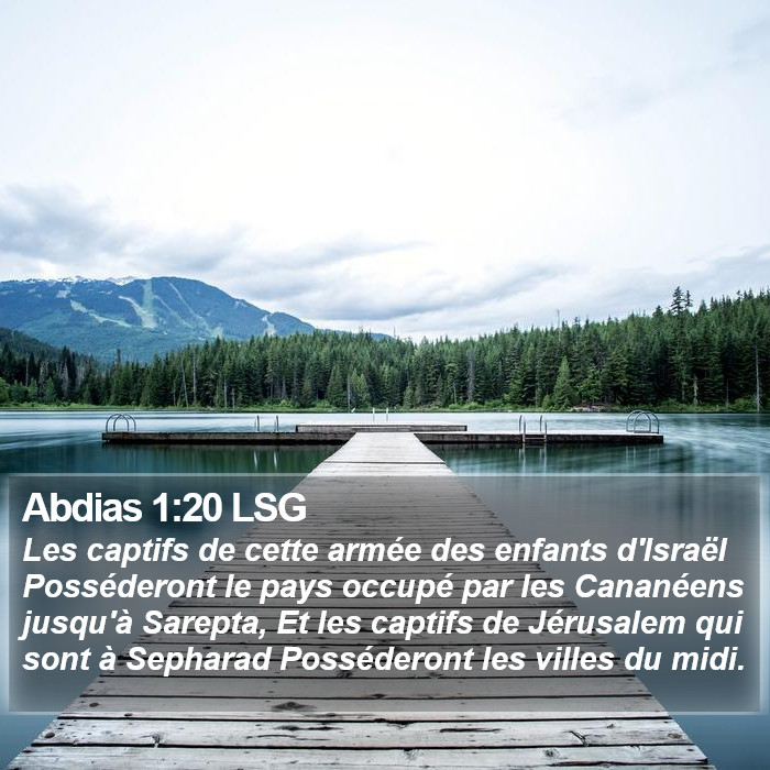 Abdias 1:20 LSG Bible Study