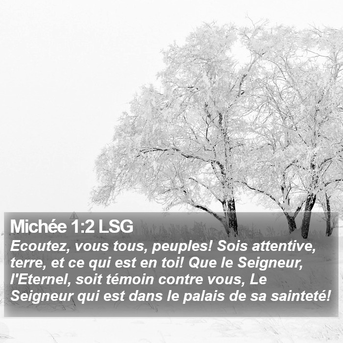 Michée 1:2 LSG Bible Study