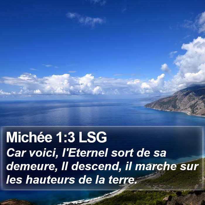 Michée 1:3 LSG Bible Study