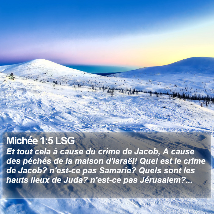 Michée 1:5 LSG Bible Study