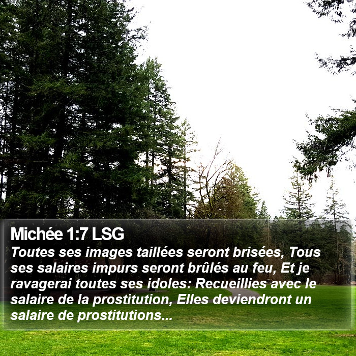 Michée 1:7 LSG Bible Study