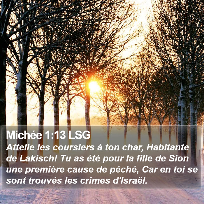 Michée 1:13 LSG Bible Study