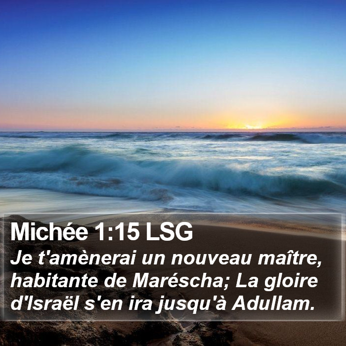 Michée 1:15 LSG Bible Study