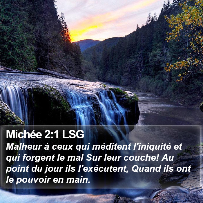 Michée 2:1 LSG Bible Study