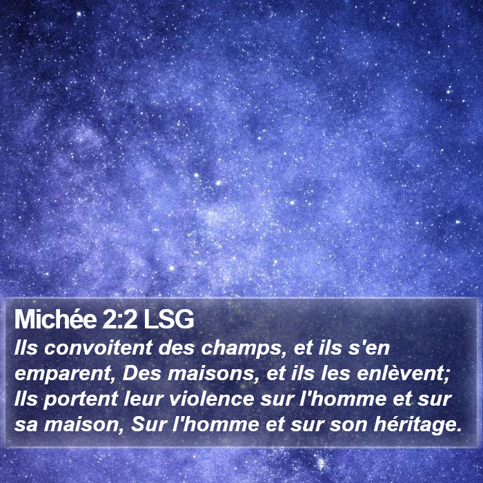 Michée 2:2 LSG Bible Study