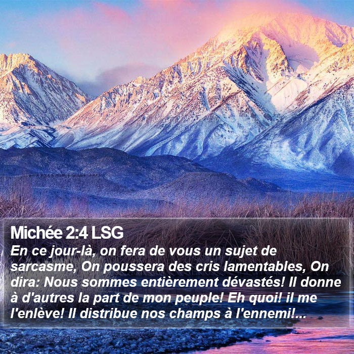 Michée 2:4 LSG Bible Study