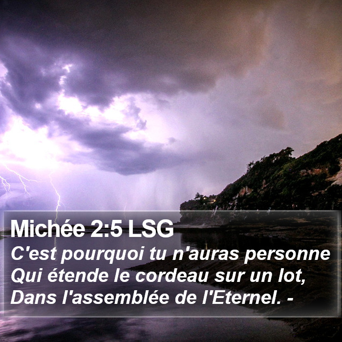 Michée 2:5 LSG Bible Study