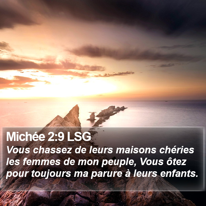 Michée 2:9 LSG Bible Study