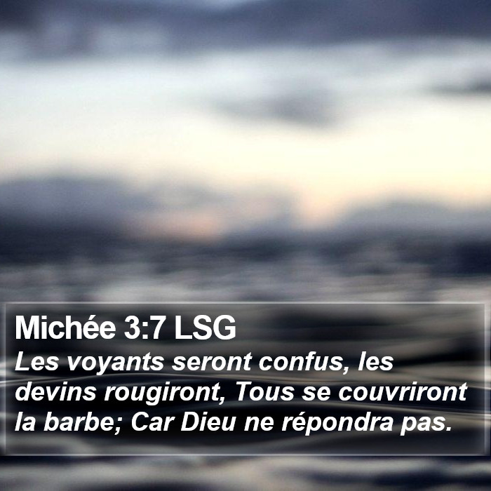 Michée 3:7 LSG Bible Study