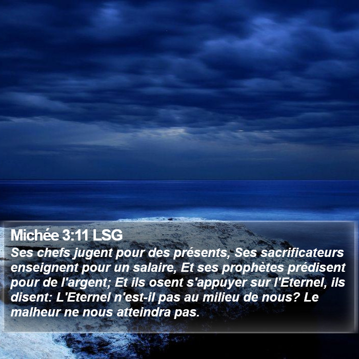 Michée 3:11 LSG Bible Study