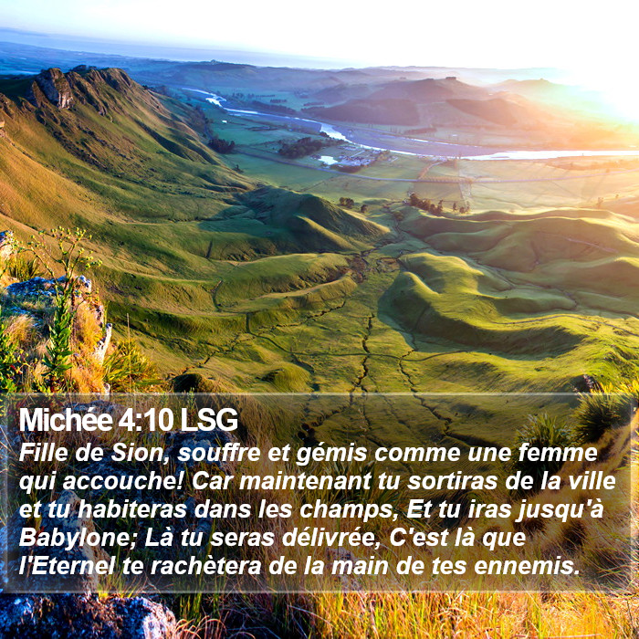 Michée 4:10 LSG Bible Study