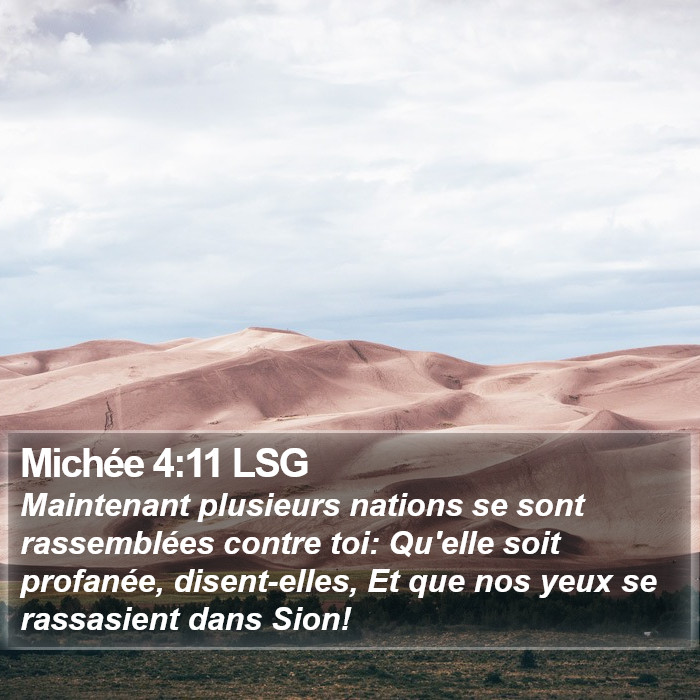 Michée 4:11 LSG Bible Study