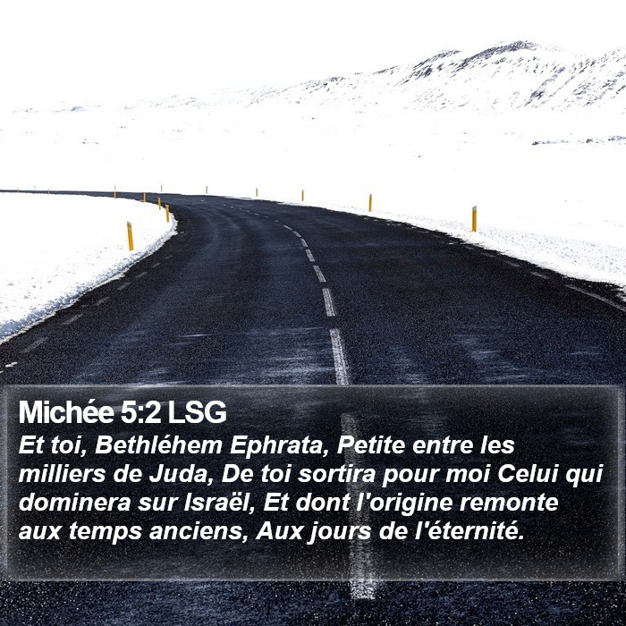 Michée 5:2 LSG Bible Study