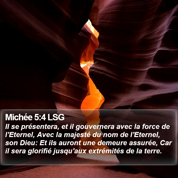 Michée 5:4 LSG Bible Study
