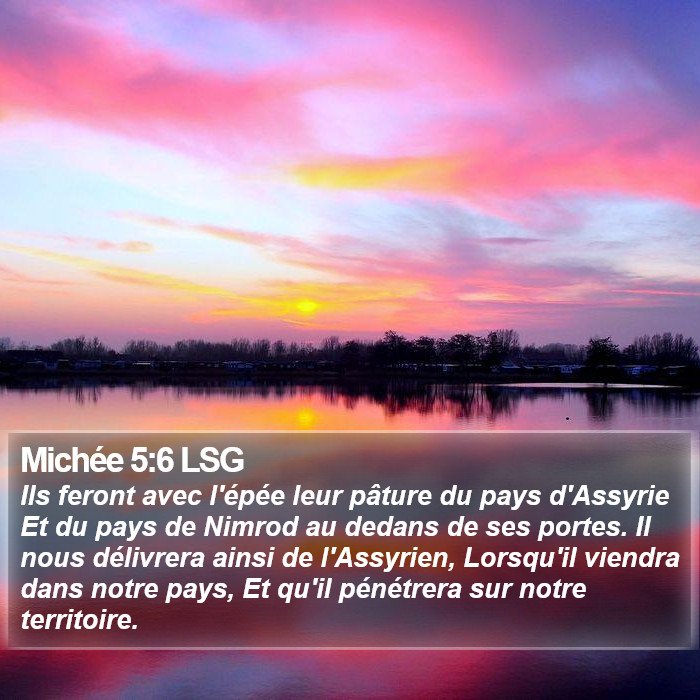 Michée 5:6 LSG Bible Study