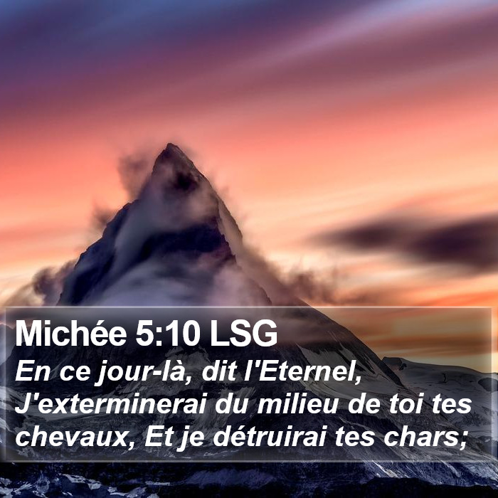 Michée 5:10 LSG Bible Study