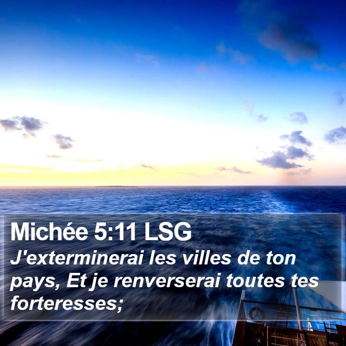 Michée 5:11 LSG Bible Study