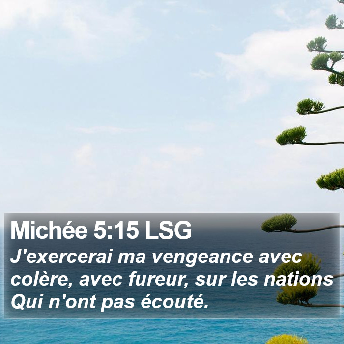 Michée 5:15 LSG Bible Study