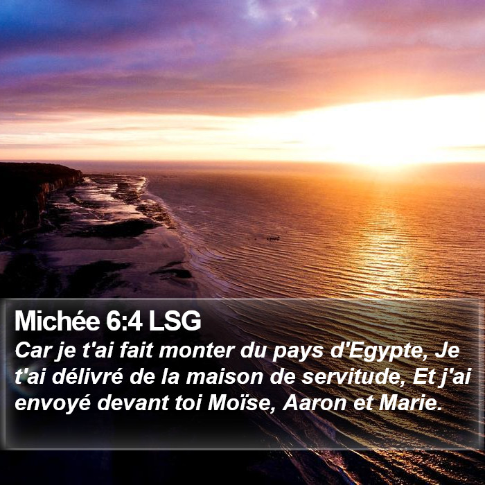 Michée 6:4 LSG Bible Study