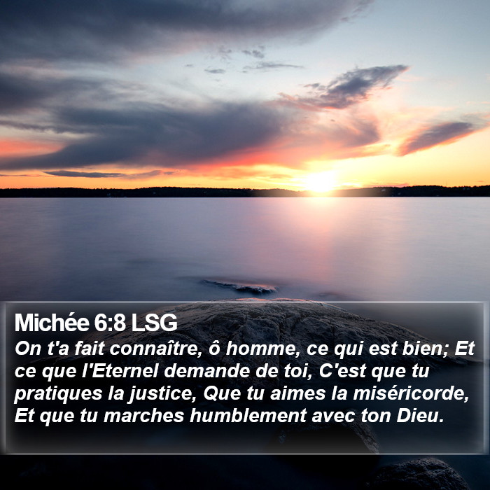 Michée 6:8 LSG Bible Study