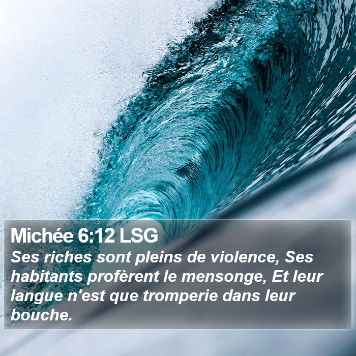 Michée 6:12 LSG Bible Study