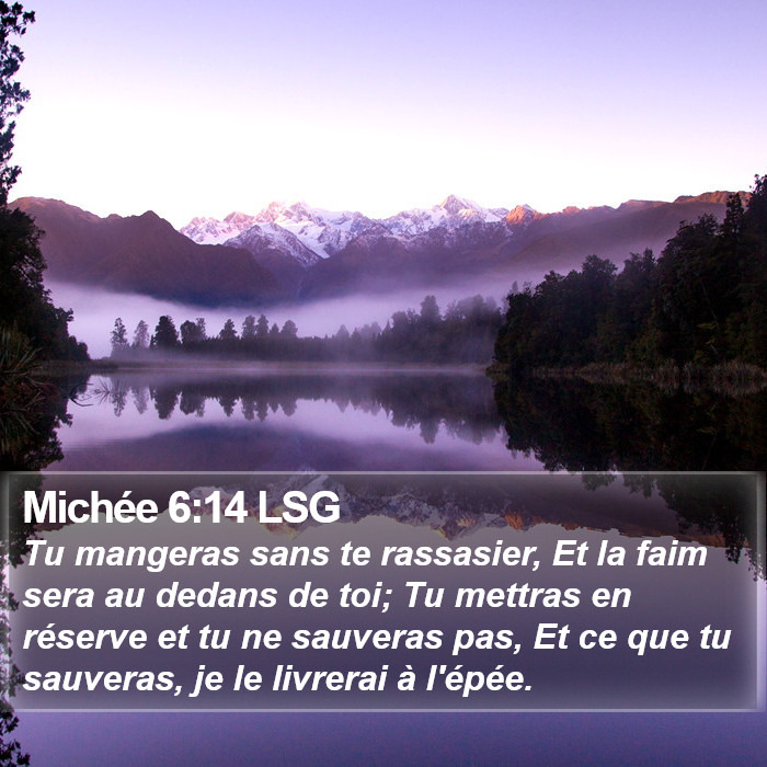 Michée 6:14 LSG Bible Study