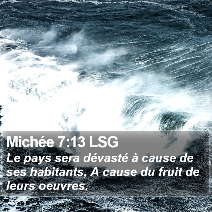 Michée 7:13 LSG Bible Study