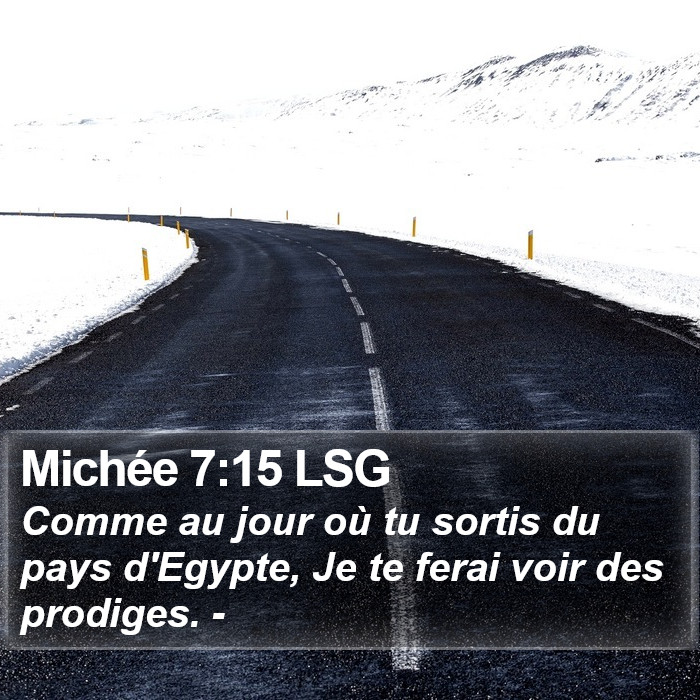 Michée 7:15 LSG Bible Study