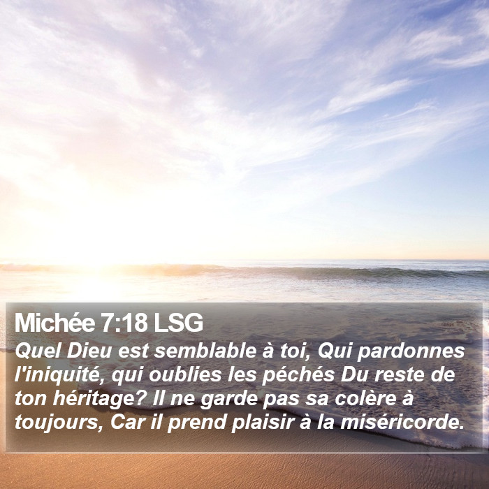 Michée 7:18 LSG Bible Study