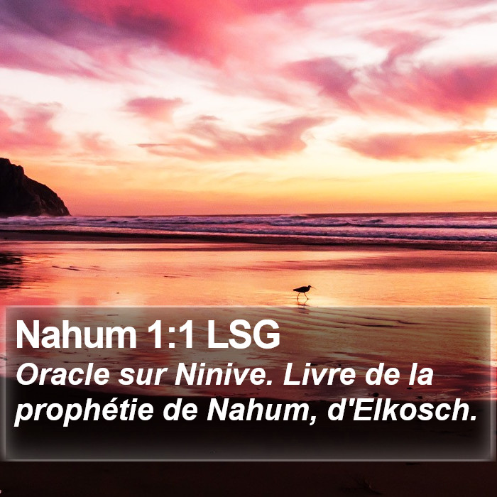 Nahum 1:1 LSG Bible Study