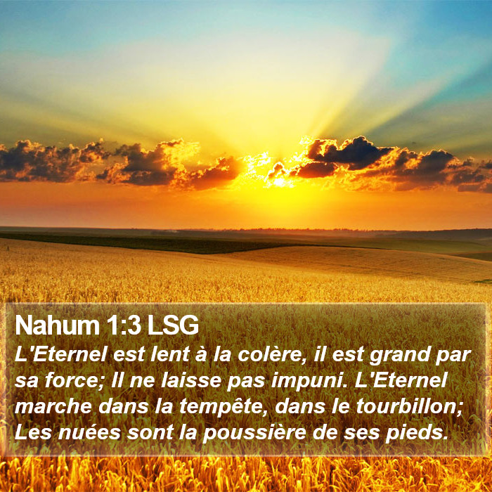 Nahum 1:3 LSG Bible Study