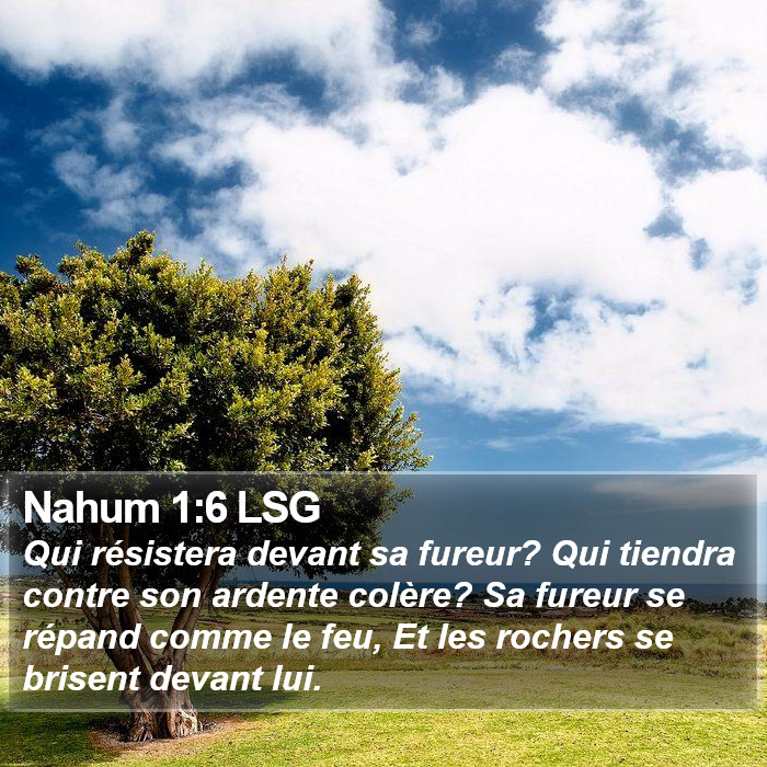 Nahum 1:6 LSG Bible Study