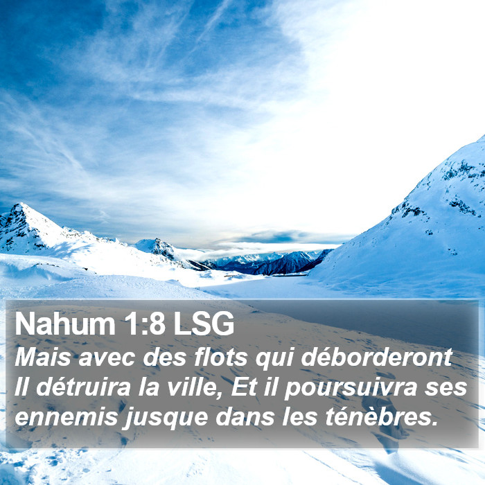 Nahum 1:8 LSG Bible Study