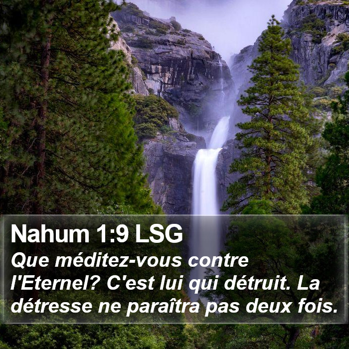 Nahum 1:9 LSG Bible Study