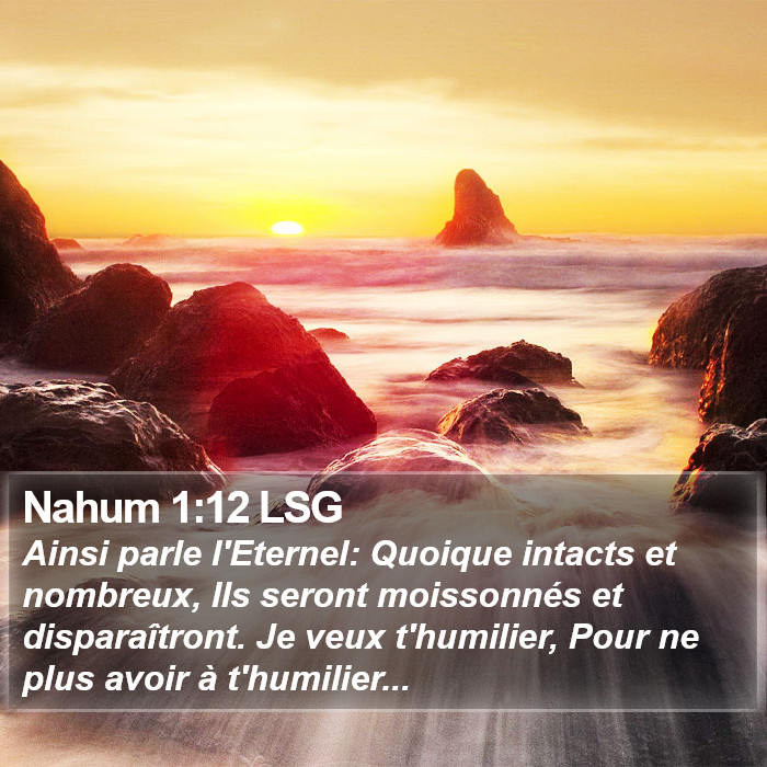 Nahum 1:12 LSG Bible Study