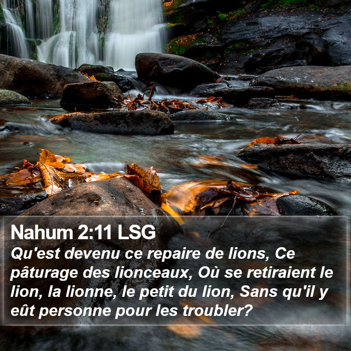 Nahum 2:11 LSG Bible Study