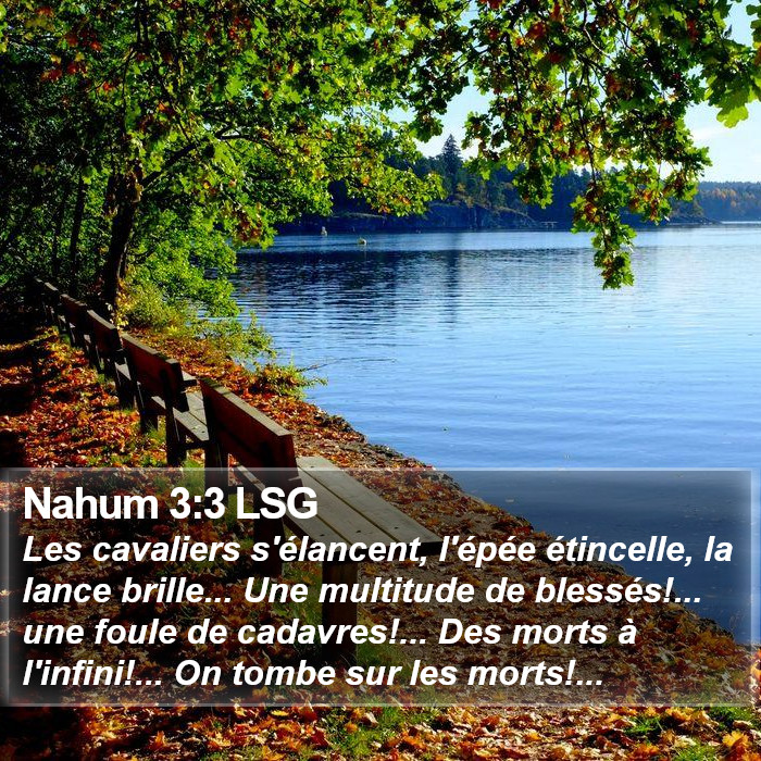 Nahum 3:3 LSG Bible Study
