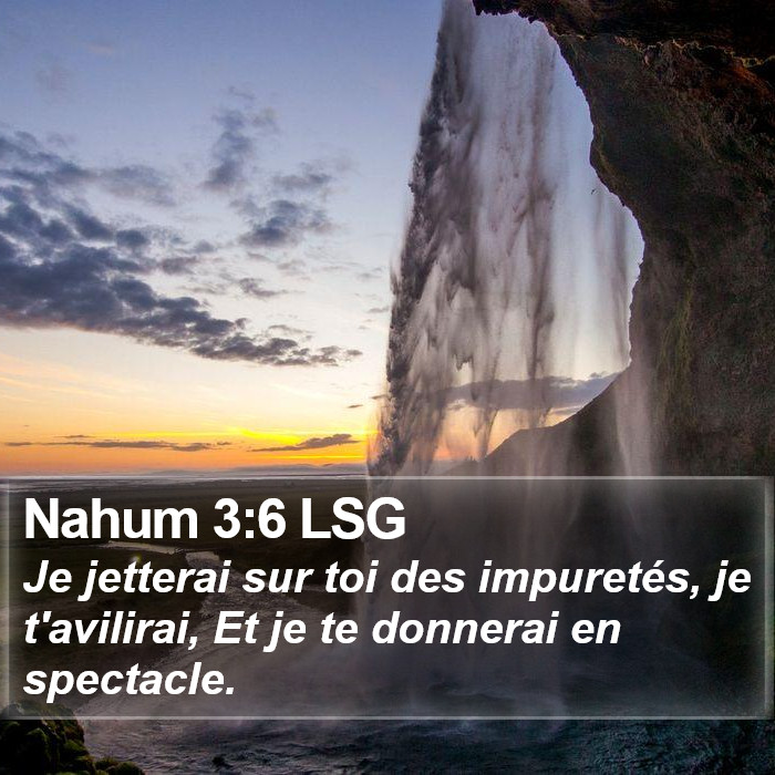 Nahum 3:6 LSG Bible Study