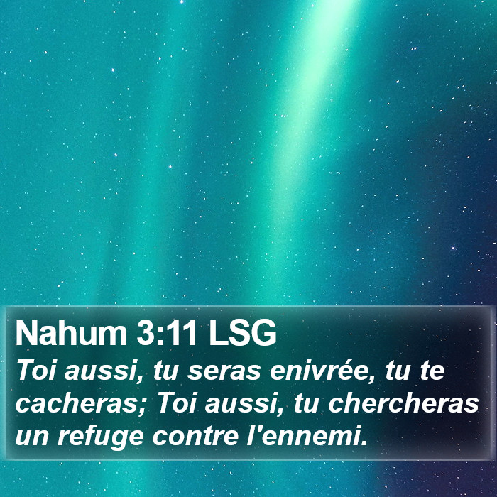 Nahum 3:11 LSG Bible Study