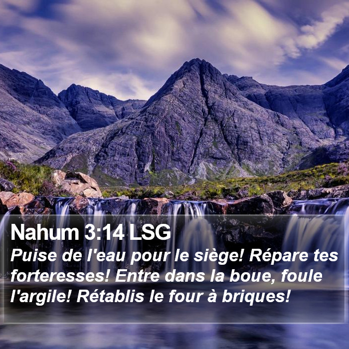 Nahum 3:14 LSG Bible Study