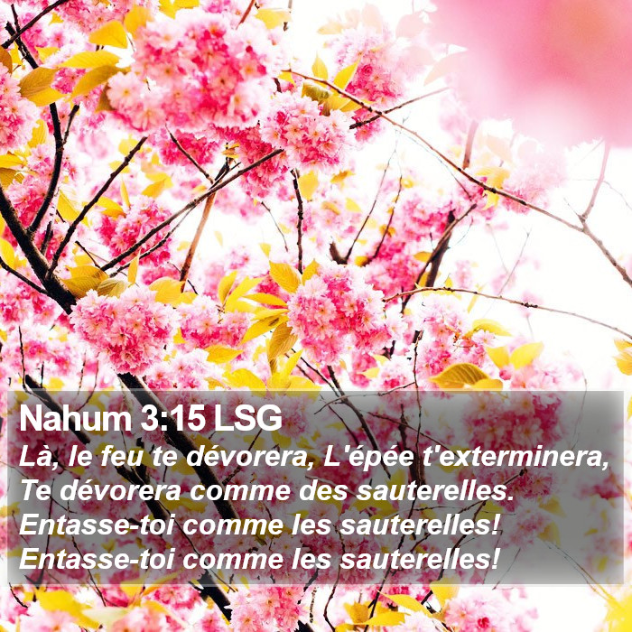 Nahum 3:15 LSG Bible Study