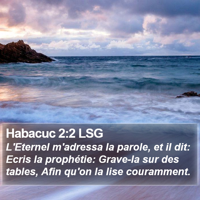 Habacuc 2:2 LSG Bible Study