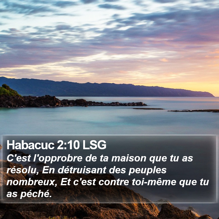 Habacuc 2:10 LSG Bible Study