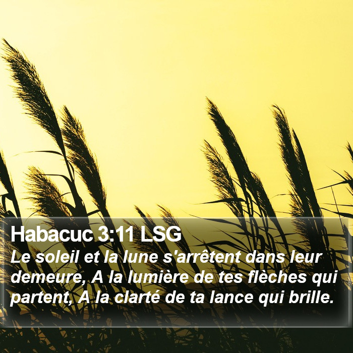 Habacuc 3:11 LSG Bible Study